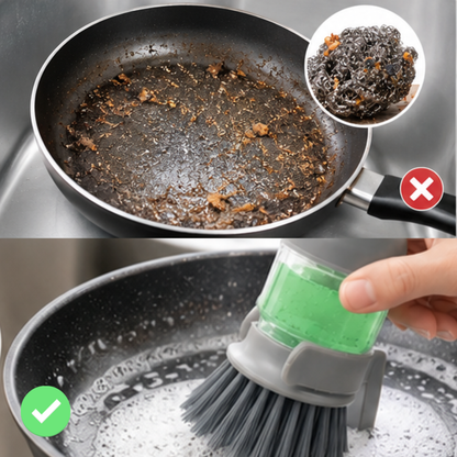 Cepillo Dispensador de Detergente para Platos | Lavá más rápido y limpio - Con Envío Gratis ✅ 💧